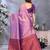 faux Kanjivaram banarasi jacquard silk blend saree with unstiched blouse piece