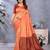 faux Kanjivaram banarasi jacquard silk blend saree with unstiched blouse piece