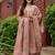 Crtx light maroon jaquard pure cotton kurti with dupatta and pant