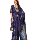 faux Kanjivaram banarasi jacquard silk blend saree with unstiched blouse piece