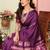 faux Kanjivaram banarasi jacquard silk blend saree with unstiched blouse piece