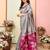faux Kanjivaram banarasi jacquard silk blend saree with unstiched blouse piece