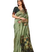 faux Kanjivaram banarasi jacquard silk blend saree with unstiched blouse piece