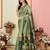 faux Kanjivaram banarasi jacquard silk blend saree with unstiched blouse piece