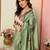 faux Kanjivaram banarasi jacquard silk blend saree with unstiched blouse piece