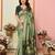 faux Kanjivaram banarasi jacquard silk blend saree with unstiched blouse piece