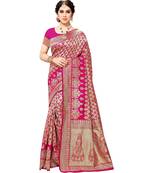 faux Kanjivaram banarasi jacquard silk blend saree with unstiched blouse piece