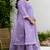 Crtx light purple jaquard pure cotton kurti with dupatta and pant