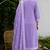 Crtx light purple jaquard pure cotton kurti with dupatta and pant