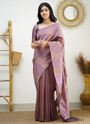 faux Kanjivaram banarasi jacquard silk blend saree with unstiched blouse piece 1