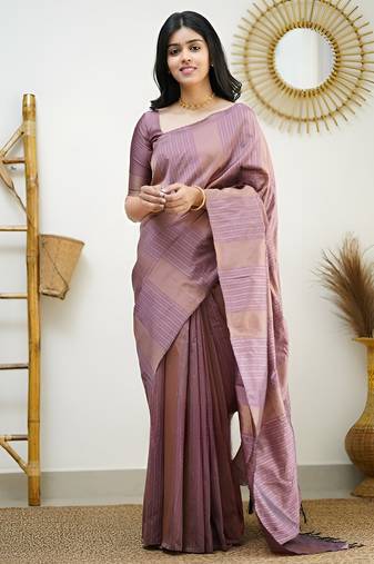 faux Kanjivaram banarasi jacquard silk blend saree with unstiched blouse piece