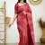 faux Kanjivaram banarasi jacquard silk blend saree with unstiched blouse piece