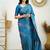 faux Kanjivaram banarasi jacquard silk blend saree with unstiched blouse piece