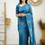 faux Kanjivaram banarasi jacquard silk blend saree with unstiched blouse piece