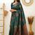 faux Kanjivaram banarasi jacquard silk blend saree with unstiched blouse piece
