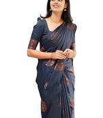 faux Kanjivaram banarasi jacquard silk blend saree with unstiched blouse piece