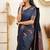 faux Kanjivaram banarasi jacquard silk blend saree with unstiched blouse piece