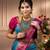 faux Kanjivaram banarasi jacquard silk blend saree with unstiched blouse piece