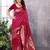 faux Kanjivaram banarasi jacquard silk blend saree with unstiched blouse piece