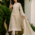 Crtx chiku brown jaquard pure cotton kurti with dupatta and pant