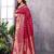faux Kanjivaram banarasi jacquard silk blend saree with unstiched blouse piece
