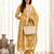 Crtx light yellow jaquard pure cotton kurti with dupatta and pant