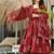 Maroon ethnic printed mul cotton a-line kurta set with palazzo and dupatta for women