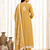 Crtx light yellow jaquard pure cotton kurti with dupatta and pant