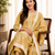 Crtx light yellow jaquard pure cotton kurti with dupatta and pant