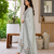 Crtx grey jaquard pure cotton kurti with dupatta and pant
