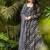 Festive wear grey ethnic printed pure muslin kurta palazzo set for women