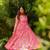 Gulnaar pink printed pure muslin anarkali suit set with dupatta