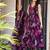 Women's royal orchid floral printed pure muslin anarkali set with palazzo & dupatta