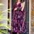 Women's royal orchid floral printed pure muslin anarkali set with palazzo & dupatta