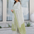 Crtx olive green jaquard pure cotton kurti with dupatta and pant