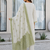Crtx olive green jaquard pure cotton kurti with dupatta and pant
