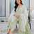 Crtx olive green jaquard pure cotton kurti with dupatta and pant