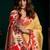 Yellow soft tissue silk blend paithani style saree with blouse piece