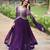 Purple georgette readymade anarkali suit with zari & embroidery work