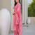 Crtx pink jaquard pure cotton kurti with dupatta and pant