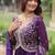 Purple georgette readymade anarkali suit with zari & embroidery work