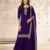 Violet dola silk semi stitched suit with embroidery & sequin  work