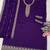 Violet dola silk semi stitched suit with embroidery & sequin  work