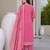 Crtx pink jaquard pure cotton kurti with dupatta and pant