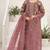 Purple silk semi stitched suit with embroidery & sequin  work