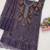 D lavender silk semi stitched suit with embroidery & sequin  work