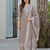 Crtx light brown jaquard pure cotton kurti with dupatta and pant