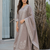 Crtx light brown jaquard pure cotton kurti with dupatta and pant