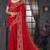 Red heavy resham siroski stone work georgette designer saree