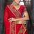 Red heavy resham siroski stone work georgette designer saree